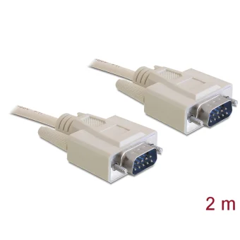 DeLock Καλώδιο RS232 9-pin male σε RS232 9-pin male 2m (82981)