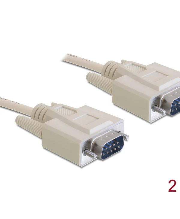 DeLock Καλώδιο RS232 9-pin male σε RS232 9-pin male 2m (82981)