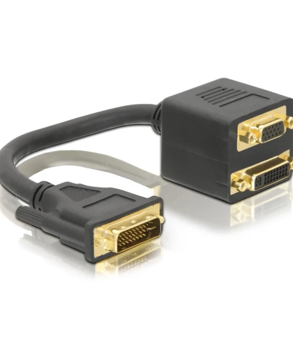 DeLock 65052 Μετατροπέας DVI-I male σε VGA female 1τμχ