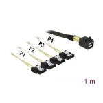 Delock Cable Mini Sas Hd Sff-8643 > 4 X Sata 7 Pin 1 M 83393