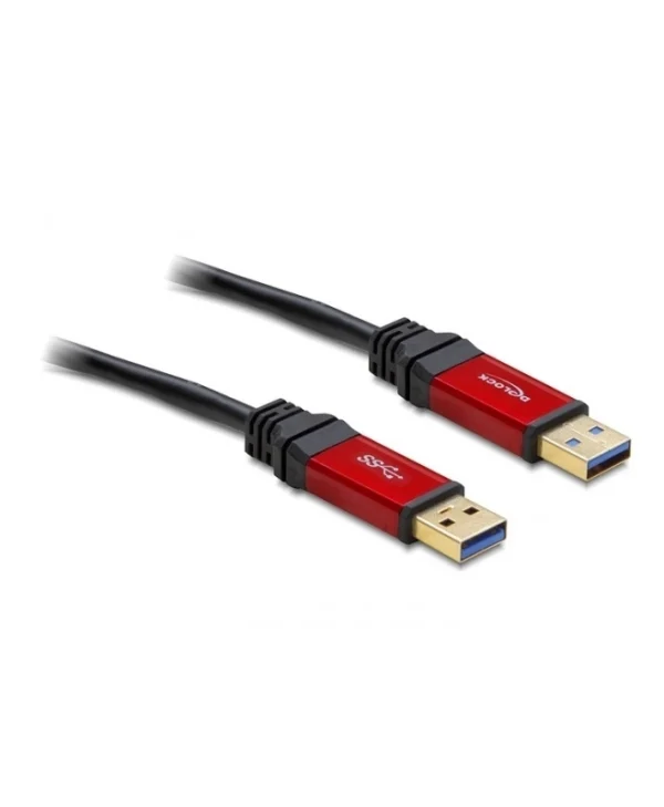 DeLock USB 3.0 Cable USB-A male - USB-A male Μαύρο 1m 82744