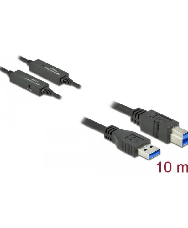 DeLock USB 3.1 Cable USB-B male - USB-A male Μαύρο 10m 85380