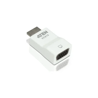 Aten Μετατροπέας HDMI male σε VGA female Λευκό 1τμχ VC810