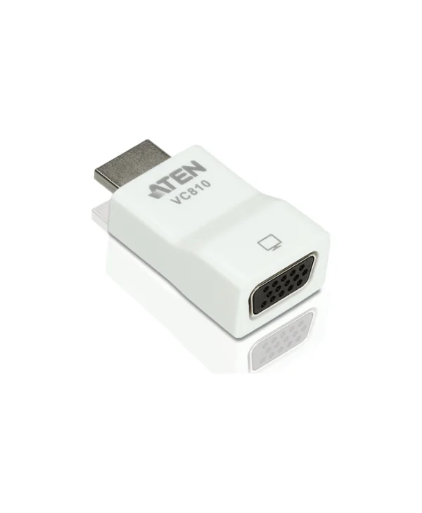 Aten Μετατροπέας HDMI male σε VGA female Λευκό 1τμχ VC810