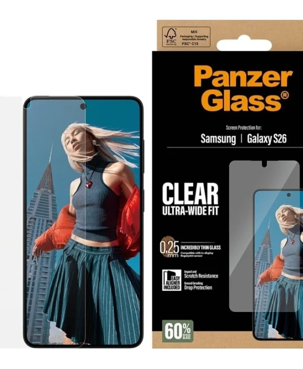 PanzerGlass Ultra-wide Fit Tempered Glass (Galaxy S26) PG34506
