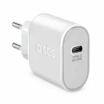 SBS Φορτιστής Χωρίς Καλώδιο με Θύρα USB-C 20W Power Delivery Λευκός (TETR1CPD20)