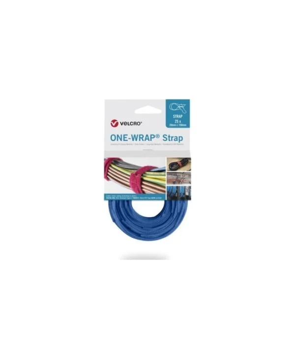 Velcro Δεματικά Καλωδίων 330x20mm Μπλε 25τμχ VEL-OW64703