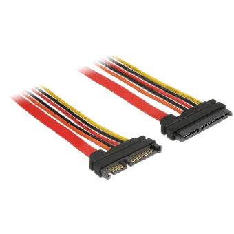DeLock 22-Pin SATA III - 22-Pin SATA III Cable 100cm Μαύρο (84921)