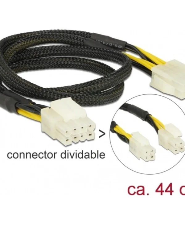 DeLock 8-Pin EPS - 8-Pin EPS Cable 0.44m Μαύρο 83653