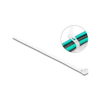 DeLock Δεματικά Καλωδίων 200x7.2mm Λευκό 100τμχ 18644