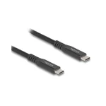 DeLock Braided USB 2.0 Cable USB-C male - USB-C 100W Μαύρο 1m (80024)