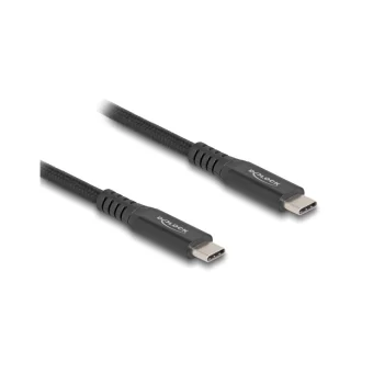 DeLock Braided USB 2.0 Cable USB-C male - USB-C 100W Μαύρο 1m (80024)