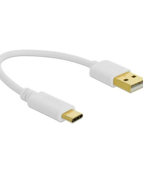 DeLock Μετατροπέας USB-A male σε USB-C male Λευκό 1τμχ 85355