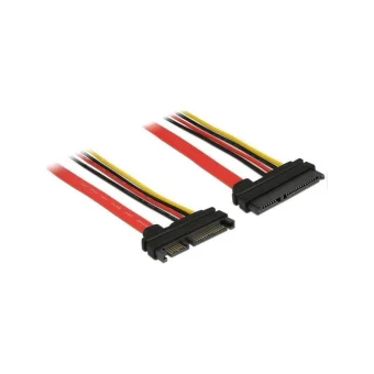 DeLock 22-Pin SATA III male - 22-Pin SATA III female Cable 0.1m Κόκκινο (83802)