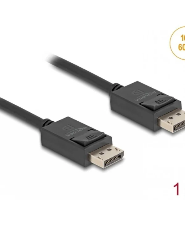 Delock Displayport 2.1 Coaxial Cable 16k60hz 8k120hz 4k240hz 80gbps T-t 1m Delock 80491