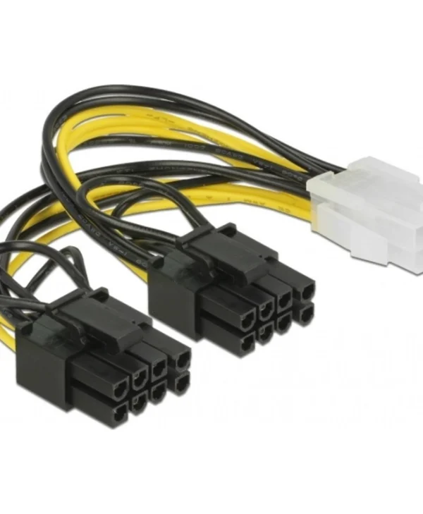 DeLock 6-Pin PCIe - 8-Pin PCIe Cable 0.15m Πολύχρωμο 85452