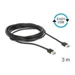 DeLock USB 2.0 Cable USB-A male - USB-A male Μαύρο 3m 83462 - Image 2