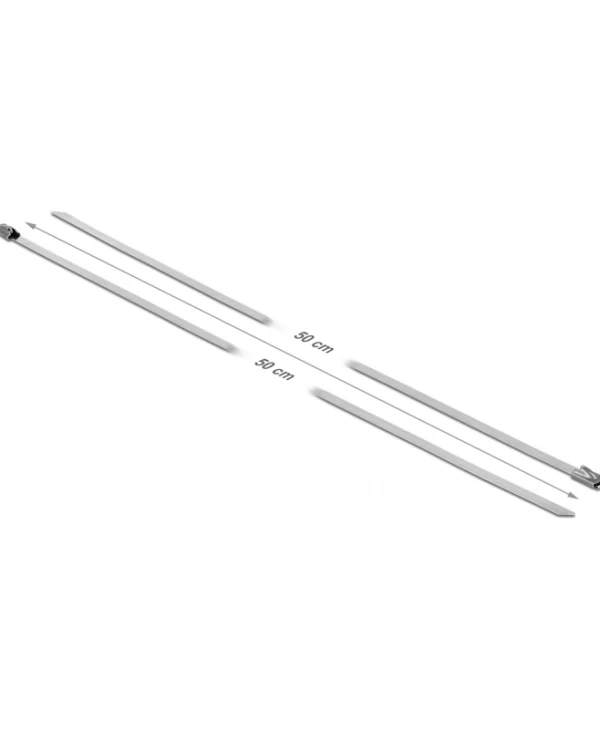 DeLock Μεταλλικά Δεματικά Καλωδίων 500x4.6mm Ασημί 10τμχ 18770
