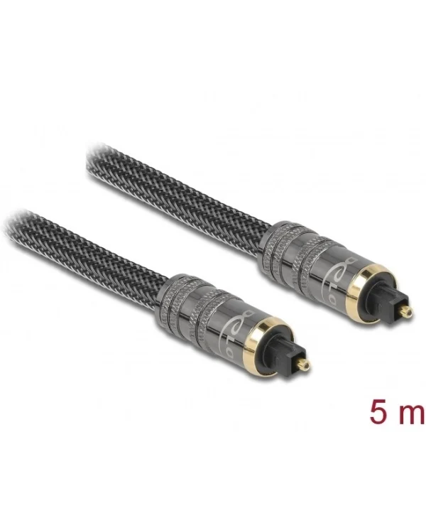 DeLock Optical Audio Cable TOS male - TOS male Μαύρο 5m (86986)