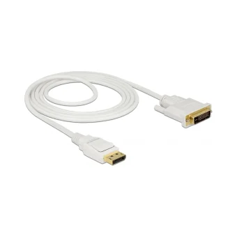 DeLock Cable DVI-D male - DisplayPort male 2m Λευκό (83814)