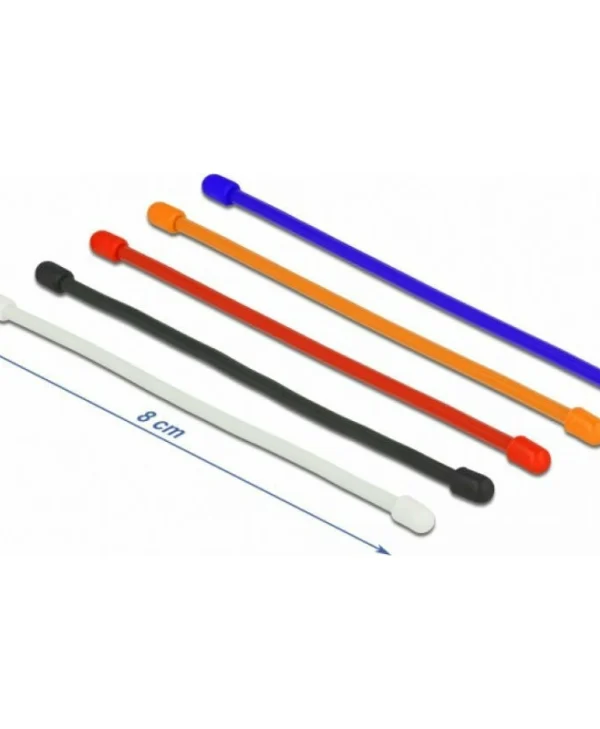 DeLock Δεματικά Καλωδίων 80x4mm Πολύχρωμο 10τμχ 18970