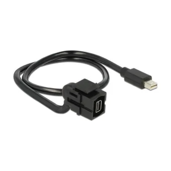 DeLock Cable DisplayPort male - DisplayPort female 0.50m Μαύρο (86374)