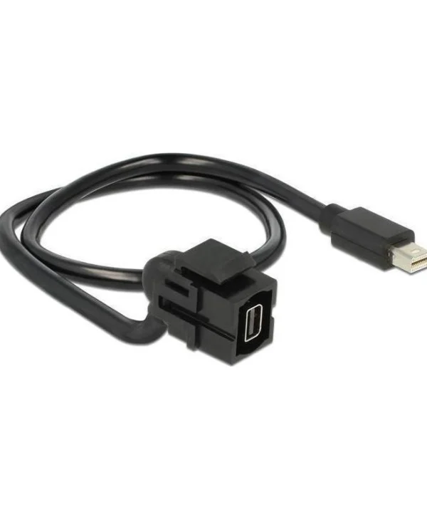 DeLock Cable DisplayPort male - DisplayPort female 0.50m Μαύρο (86374)