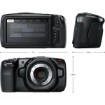Blackmagic Design Βιντεοκάμερα Pocket Cinema 4K 4K DCI @ 60fps Αισθητήρας CMOS Αποθήκευση σε Κάρτα Μνήμης με Οθόνη Αφής 5" και HDMI BM-CINECAMPOCHDMFT4K - Image 3