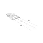 DeLock Regular USB to Lightning / Type-C / micro USB Cable Λευκό 0.50m (81375) - Image 2