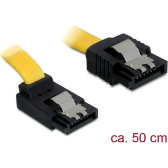 DeLock 7-Pin SATA III male - 7-Pin SATA III male Angle (90°) Cable 0.5m Κίτρινο (82810)