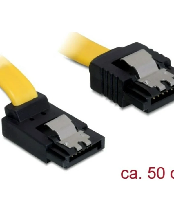 DeLock 7-Pin SATA III male - 7-Pin SATA III male Angle (90°) Cable 0.5m Κίτρινο (82810)
