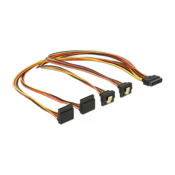 DeLock 15-Pin SATA III - 15-Pin SATA III Cable 0.3m Πολύχρωμο (60154)