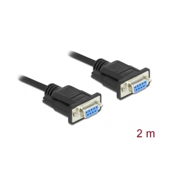 DeLock Καλώδιο RS232 9-pin female σε RS232 9-pin female 2m (86605)