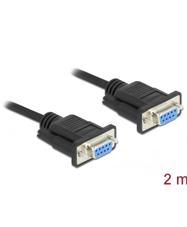 DeLock Καλώδιο RS232 9-pin female σε RS232 9-pin female 2m (86605)