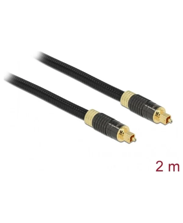 DeLock Optical Audio Cable TOS male - TOS male Μαύρο 2m (86593)