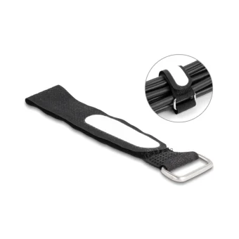 DeLock Velcro Δεματικά Καλωδίων 203x20mm Μαύρο 5τμχ 19606