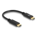 DeLock USB 2.0 Cable USB-C male - USB-C Μαύρο 0.15m (85356)
