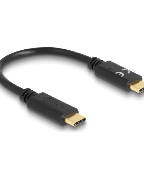 DeLock USB 2.0 Cable USB-C male - USB-C Μαύρο 0.15m (85356)