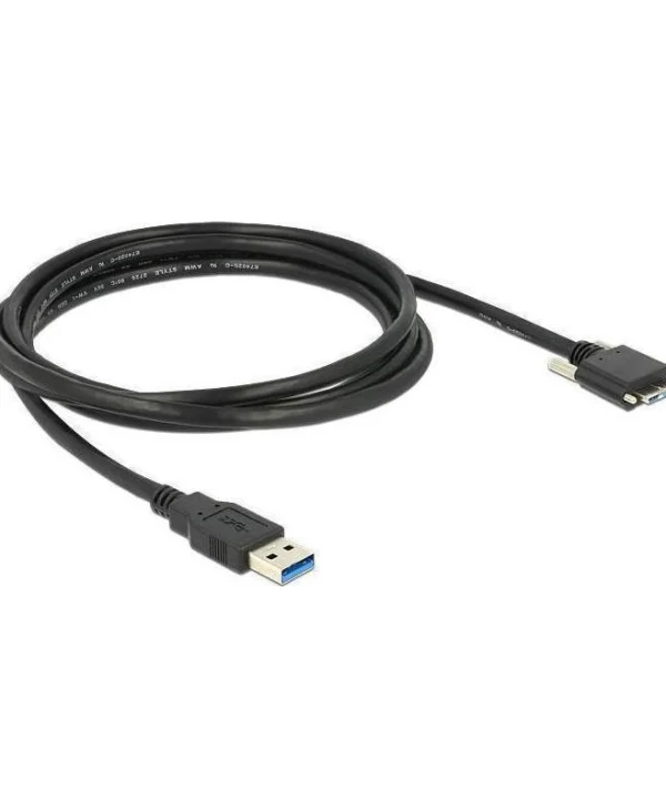 DeLock Regular USB 3.0 to micro USB Cable Μαύρο 2m (83598)
