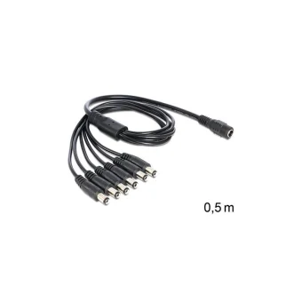 Delock Cable Dc Splitter 5.5x2.1mm 1xfemale To 6xmale 83289