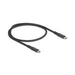 DeLock Braided USB 2.0 Cable USB-C male - USB-C 100W Μαύρο 0.5m (80023) - Image 3