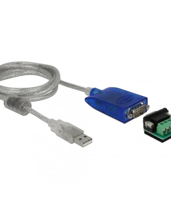 Delock Usb 2.0 To Rs-422/485 Serial Db9 Adapter Surge Protection 600 W Extended Temperature Range Delock 64055