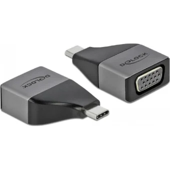 DeLock Μετατροπέας USB-C male σε VGA female Γκρι 1τμχ 64002