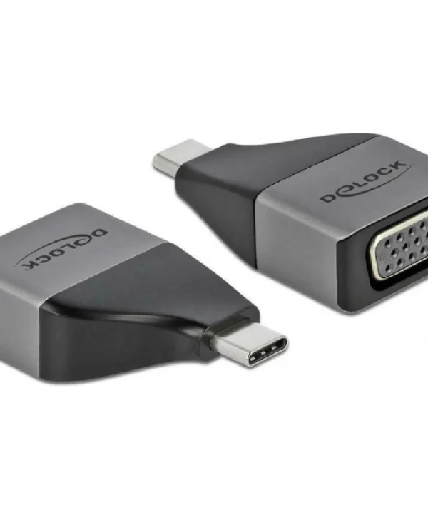 DeLock Μετατροπέας USB-C male σε VGA female Γκρι 1τμχ 64002