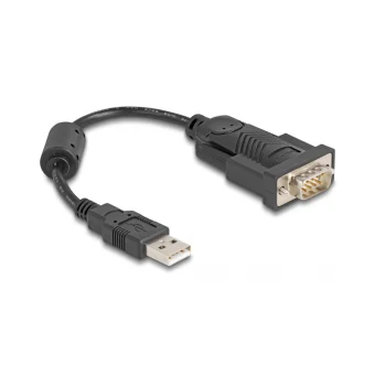 Delock Adapter Usb 2.0 > Serial Rs-232 Db9 0.25m 61549