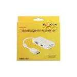 DeLock Μετατροπέας DisplayPort male σε DVI-D / HDMI / VGA female Λευκό 1τμχ 62655 - Image 2