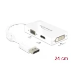 DeLock Μετατροπέας DisplayPort male σε DVI-D / HDMI / VGA female Λευκό 1τμχ 62655 - Image 3