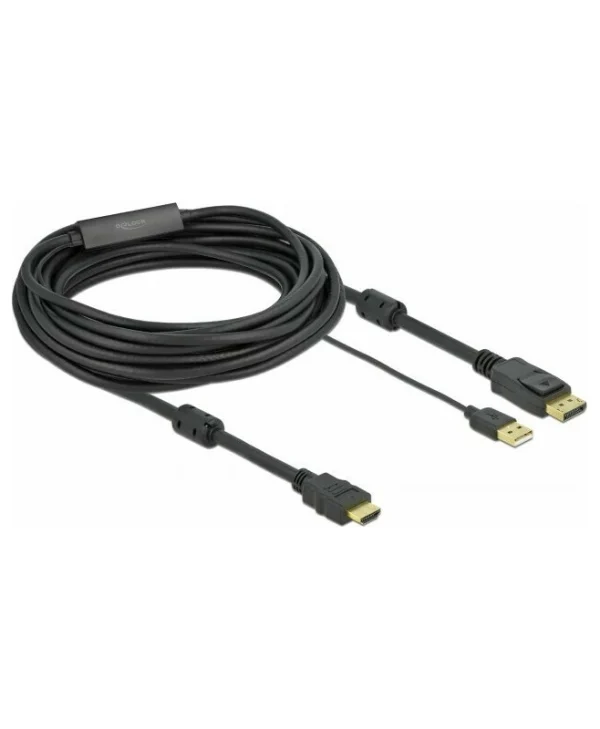 DeLock 4K 30Hz Cable DisplayPort male - HDMI male 7m Μαύρο (85967)