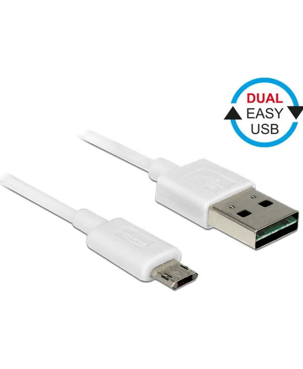 DeLock 84807 Regular USB 2.0 to micro USB Cable Λευκό 1m 84807 1τμχ