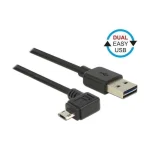 DeLock Regular USB 2.0 to micro USB Cable Μαύρο 2m (83853)